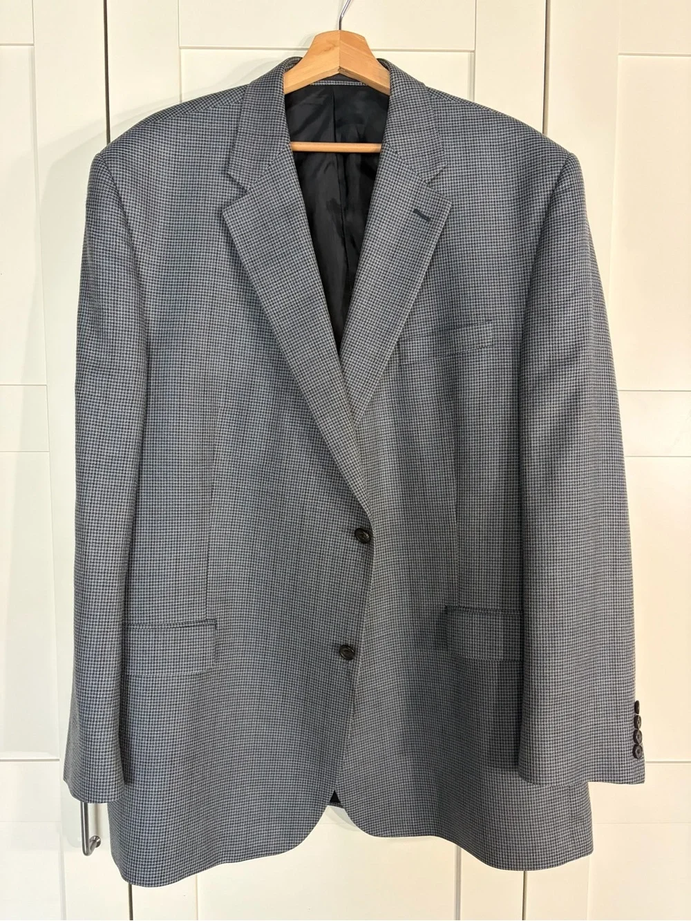 Ralph Lauren Gray-Blue Micro-Check Suit Jacket W